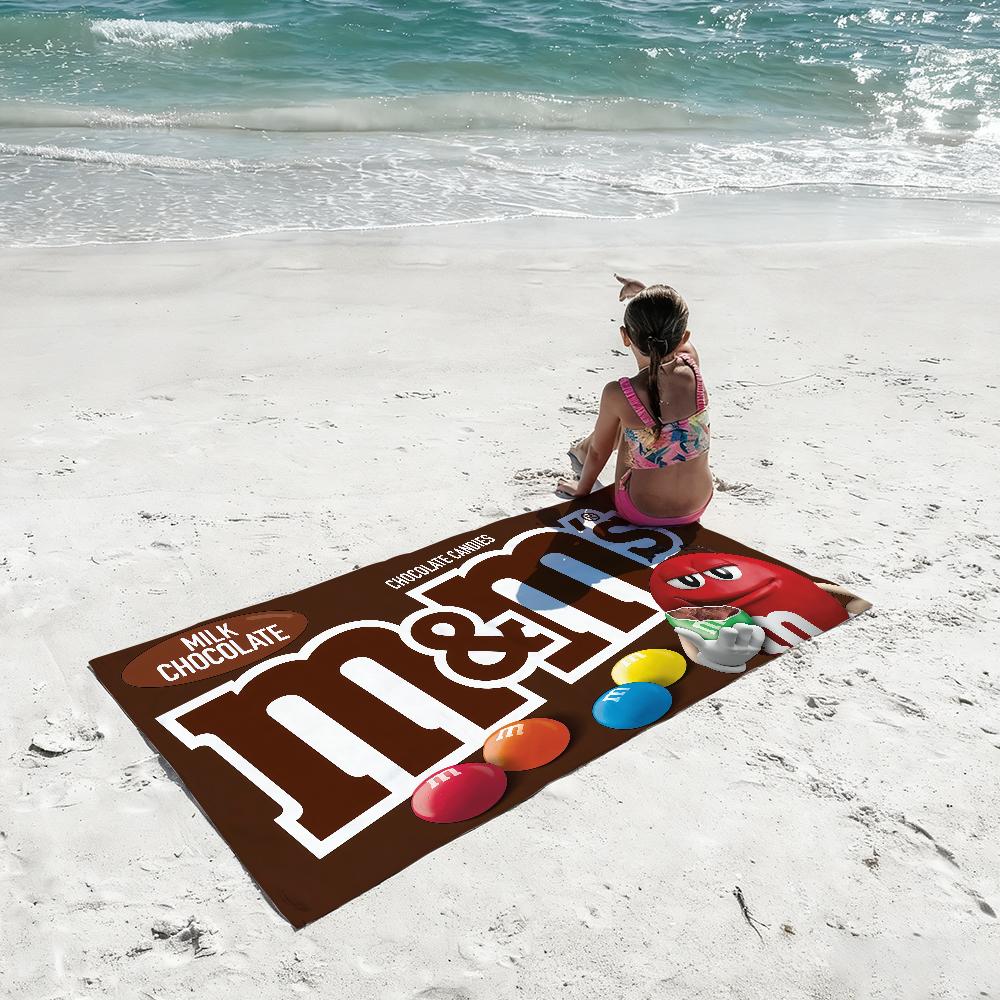 Конфеты M-M&M's-S Сладкое Полотенце Душ Сауна Путешествия Спа Быстросохнущие Аксессуары для Спортзала Мягкие Большие Пляжные Полотенца