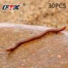 FTK 30 PCS 0.5g Red Earthworm Carp Fishing Lure Set Artificial Fishing Tackle