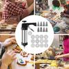 Cookie Maker Press Kit Stainless Steel Biscuit Extruder Press Cookie Kit Reusable Kitchen Baking Tool for Cookie Making 1