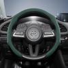 Подходит для Mazda Premium Замшевая накладка на руль с кнопками, Нескользящая и прочная, Доступны круглые и D-образные рули 3 Cx5 6 2 Cx30 Cx3 6G