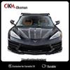 Передний сплиттер губы для Chevrolet Corvette C8 2020-2024, трехсекционная конструкция