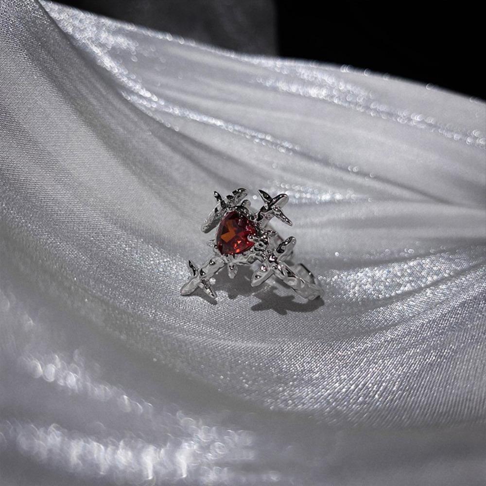 Винтажное кольцо-крест, готическое открывающееся кольцо на палец, креативное кольцо с сердечком и любовью для пары