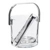 Aderia (ADERIA) Straight Ice Bucket, Clear, 925ml, with Tongs, Made In Japan, Large Capacity Ice Bucket, Ice Container, Ice Scoop, Glass Ice Bucket, P