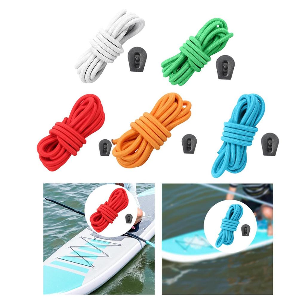 Эластичный амортизирующий шнур-банджи Портативный Легкий Прочный Надежный Веревка для крепления для сапбординга с регулируемой нескользящей пряжкой