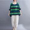 Contrast Womens Large Stripe Summer Print Batshirt Top Womens Summer Sunscreen Shirt Tshirt Women