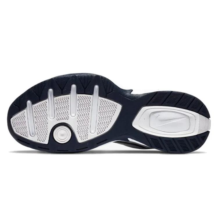 Nike Air Monarch 4 Устойчивые к скольжению Износостойкие Поддерживающие Низкие Массивные Кроссовки Унисекс Синий Белый 415445-102(Команда10-)