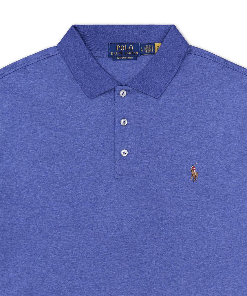 POLO RALPH LAUREN Custom Slim Fit Soft Cotton Polo Shirt - Blue