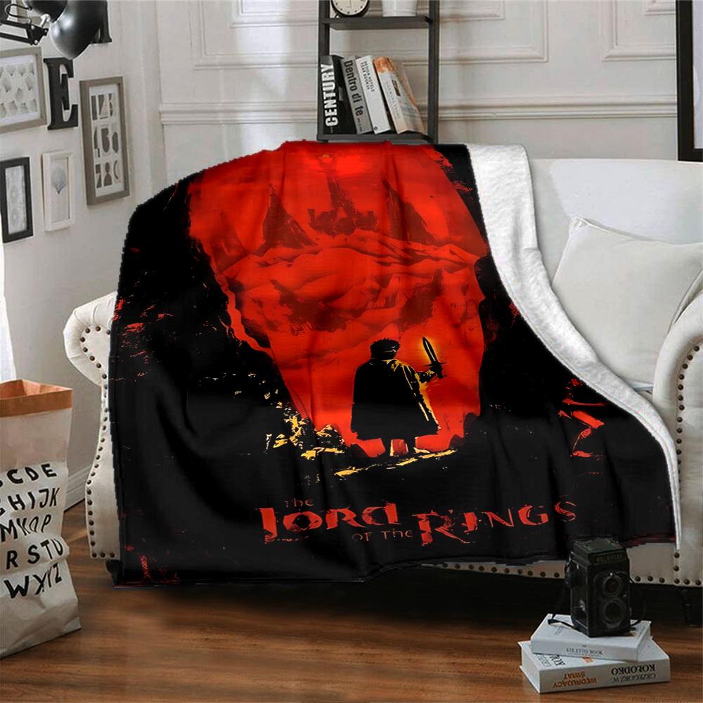 1pc The Lord of the Rings Flannel Blanket Soft Warm Throw for Home, Office, Travel, All-Season Cozy Bedding GiftL1073