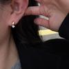 Women's Silver 925 Water Drop Cubic Bold Earrings