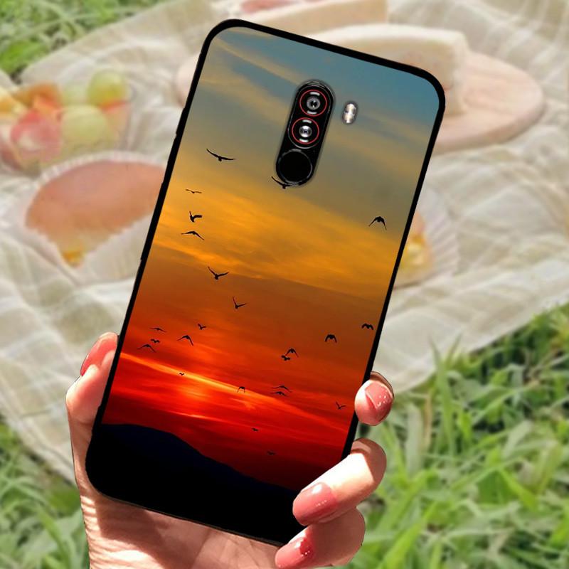 For Xiaomi Mi Pocophone F1 Case Cover PocoF1 Silicone Soft Marble Black Bumper Funda Coque for Xiaomi Poco F1 Poko Protective