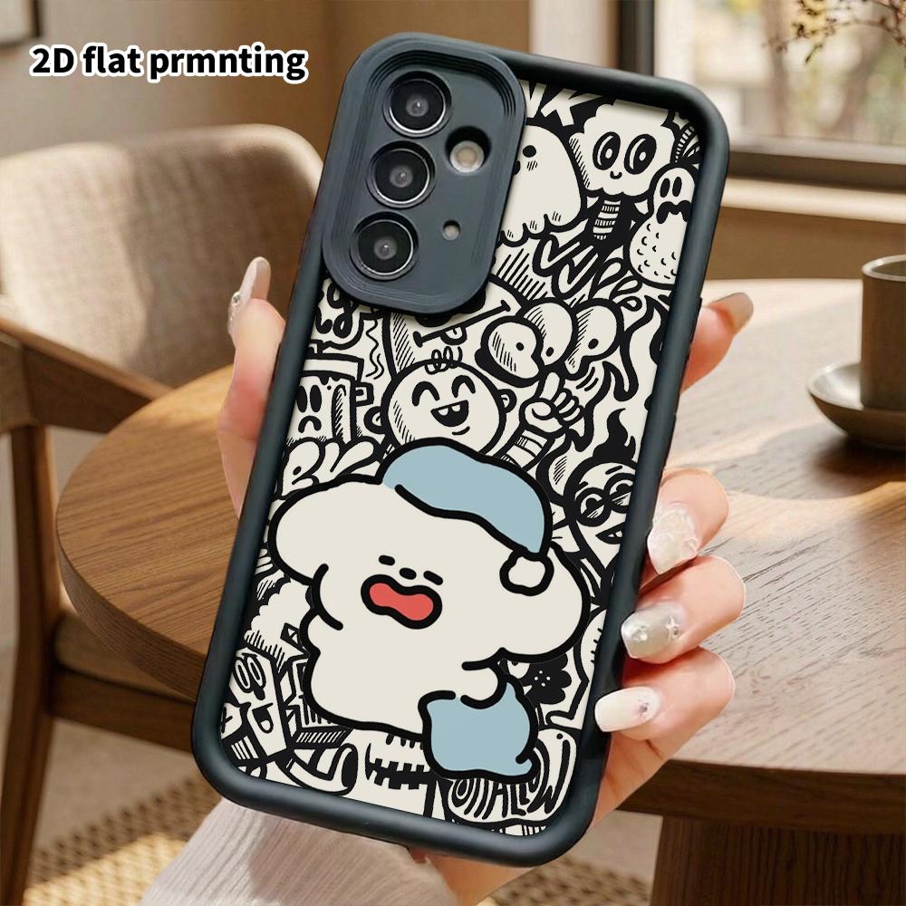 Phone Case: 2D Flat Samsung Galaxy A34 A35 M05 M06 S20 S22 S21 FE Plus 5G Protective Case, Cloud Puppy, Christmas and Halloween Gift