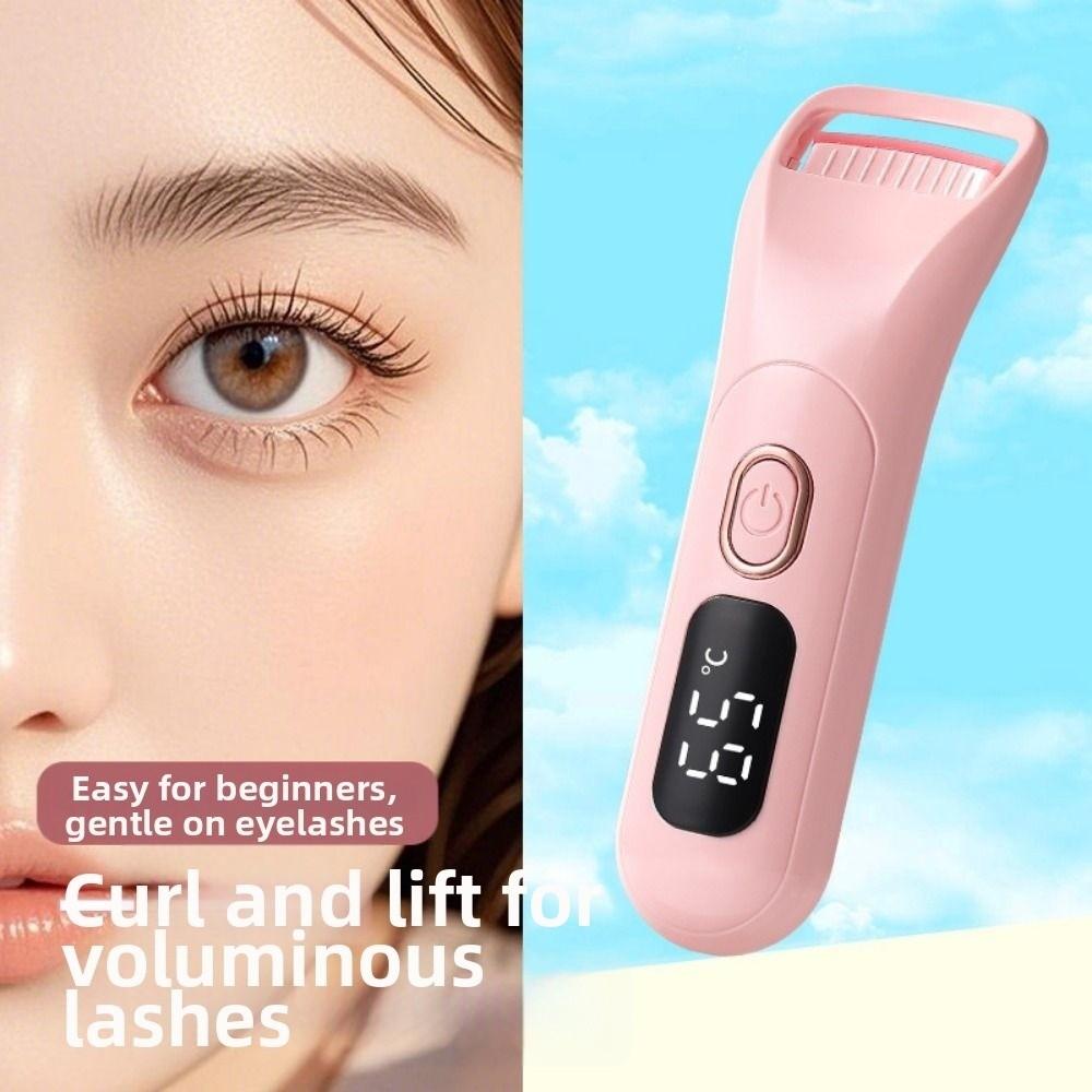 Digital Display Heated Eyelash Curler Rechargeable Lash Curling Wand Professional