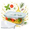 1040ml Glass Container Lunchbox for Food Airtight for School, Work
