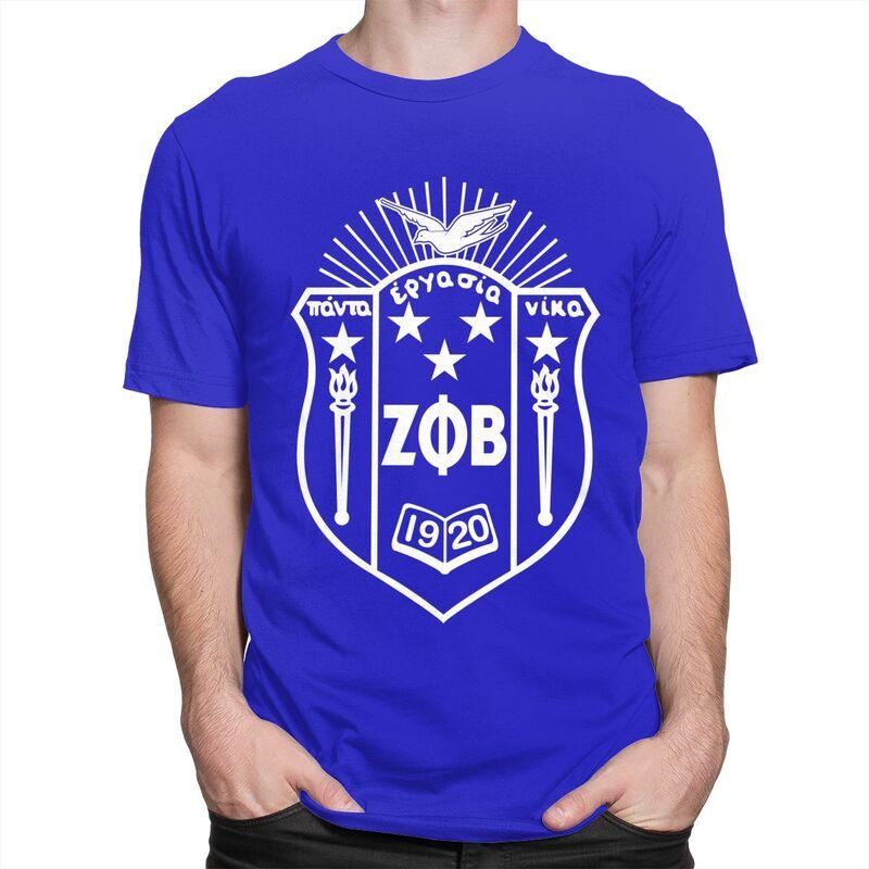 Индивидуальные мужские футболки Zeta Phi Beta с коротким рукавом Хлопковая футболка Футболка Повседневные футболки Свободный крой Одежда