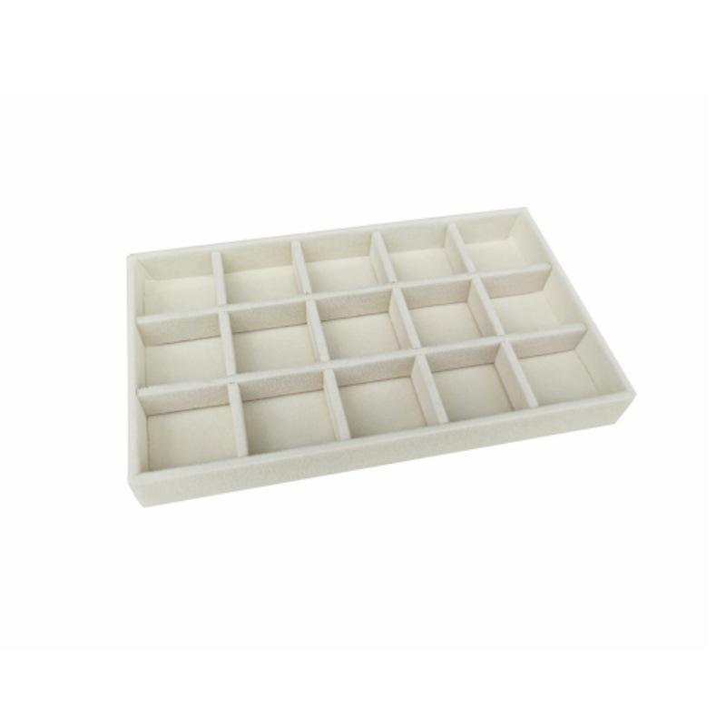 Jewelry Tray Jewelry Display Tray Gray Flannel Stud Earrings Display Dust Storage Props Drawer Jewelry Storage Box