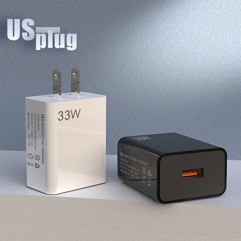 33 Вт USB Gan Зарядное устройство для телефона Для iPhone Для Samsung Huawei Xiaomi PD USB-A Быстрая зарядка Адаптер питания Смартфон Планшет Поездка
