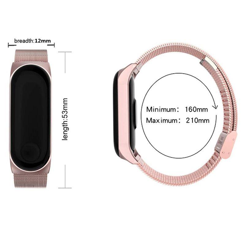 Для Xiaomi Mi Band 6 5 Mi 4 3 ремешок миланский металлический браслет браслет из нержавеющей стали для Mi Band 4 3 mi 5 mi 6 ремешок браслеты
