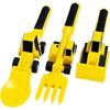26-27 3 Piece Kids Cutlery Set Architecture Theme Kids Cutlery Car Tableware Set