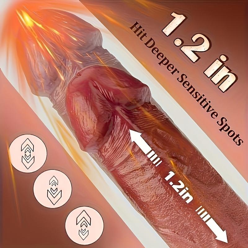 Реалистичный силиконовый вибрирующий дилдо 8,6 дюйма — дистанционное управление, зарядка через USB, мощные режимы толчков и вибрации, реалистичная текстура