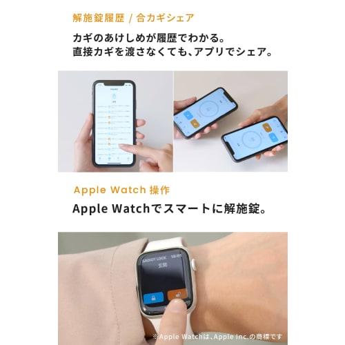 [Official] SADIOT LOCK2 Black, a Smart Lock from a Japanese Manufacturer, Compatible with Apple Watch and Ring, for Entry Doors, Hands-free Smart Key,