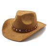 Western Denim Imitation Suede European And American Jazz Hat Spring And Summer Felt Hat Accessories Popular Top Hat Trend
