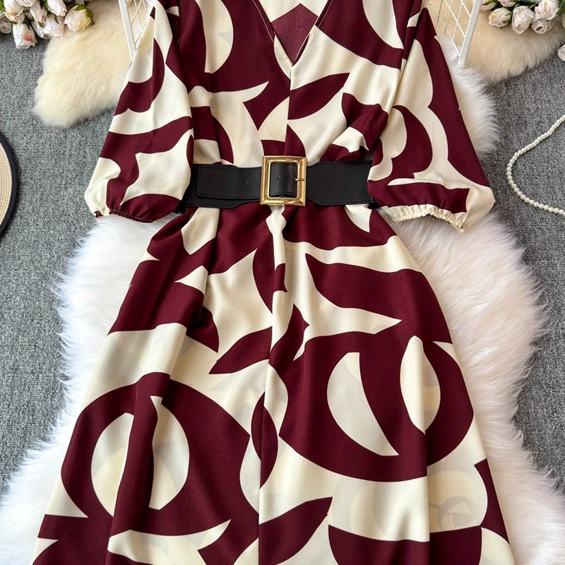 Французский стиль, длинное летнее новое женское платье, высококачественная фактура, изысканное платье с V-образным вырезом