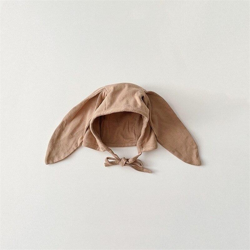 Милая мультяшная шапка для новорожденных с медвежьими ушками для маленьких мальчиков и девочек, корейская однотонная детская шапка, весенне-осенняя шапка для малышей