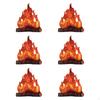 6шт 3D декоративные картонные костры,искусственное пламя костры Хэллоуин поддельные огни