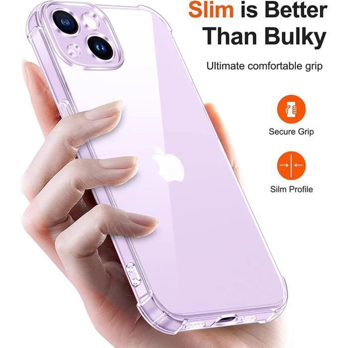 Protective Case - BOOLING - for iPhone 15 Plus - Shockproof Silicone - Transparent - Slim