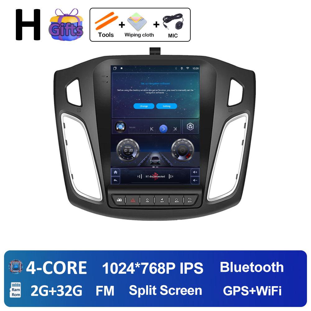 Android 14 Авто Радио Плеер Для Ford Focus 3 Mk 3 2011 2012 2013 2014 - 2019 DSP Стерео Вентилятор Охлаждения 2.5D Сенсорный Экран Нет 2 DIN