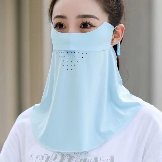 Защита лица с эластичным ремешком Сверхширокое покрытие Двухслойная структура Защита от УФ-излучения UPF 50+ Защита лица для велоспорта