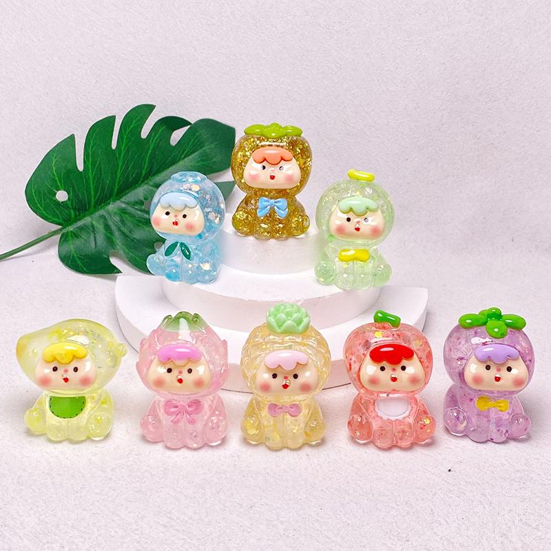 1 шт. Мини 3D блестящий фруктовый детеныш украшение фруктовая статуя сделай сам приборная панель автомобиля настольное украшение микро ландшафтные садовые аксессуары