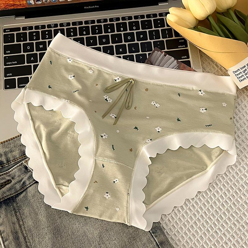 Mid-waist Briefs Women's Panties Comfortable Breathable Underwear for Women