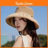Женская шляпа от солнца с широкими полями из хлопка и льна для защиты от солнца на открытом воздухе