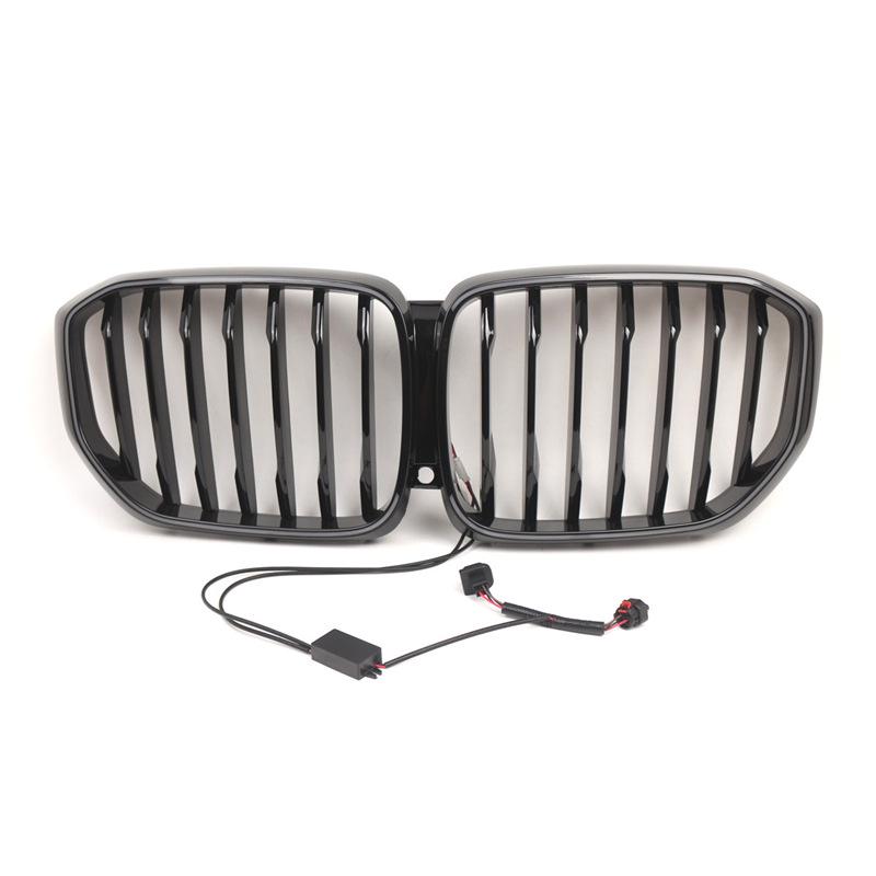 Gloss Black Double Bar LED Grille for 19-22 BMW X5 G05