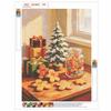 5D Diamond Painting Kit Christmas Tree Holiday Decor Full Drill Canvas Art DIY Rhinestone Craft for Bedroom Living Room Wall Decoration