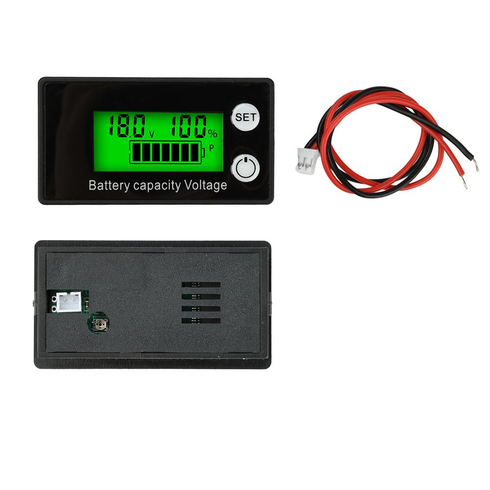 6133A DC8-100V Voltmeter Digital Battery Indicator Voltage Meter Lithium Ion Battery Capacity Monitor Temperature alarm function