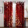 Новый год Рождество Санта-Клаус Красный Снег Тонкие затемняющие оконные шторы для гостиной спальни домашнего декора