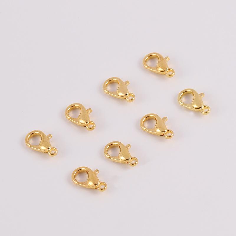 Браслет и ожерелье с позолотой 18 карат, застежки-лобстеры – аксессуары для самостоятельного изготовления ювелирных изделий, пружинные застежки.