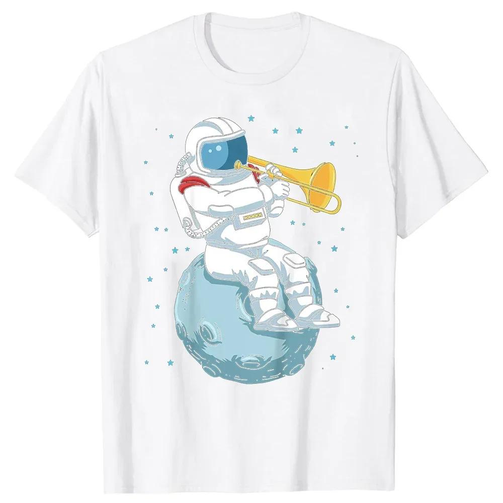 Retro Vintage Evolution Of Man Summer Graphic Cotton Streetwear Short Sleeve Music Gifts Tshirt Trombone T Shirt Mens Clothing