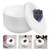 Round Natural Crystal Creative Gypsum Degaussing Bowl Stylish Jewelry Storage Container Household