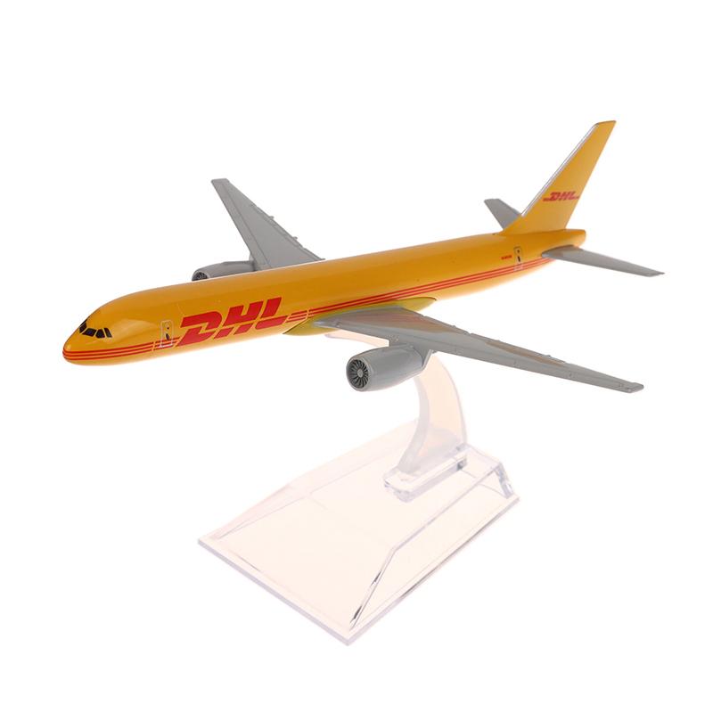 Масштаб 16 см 1:400 Металлическая Модель Самолета Dhl Сплав Модель Самолета Желтая Грузовая Машина Литая Авиация Коллекционные