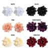 Fabric Big Flower Ear Stud Luxury Design Floral Eardrop Gifts Exaggerated Earrings  Women Girls