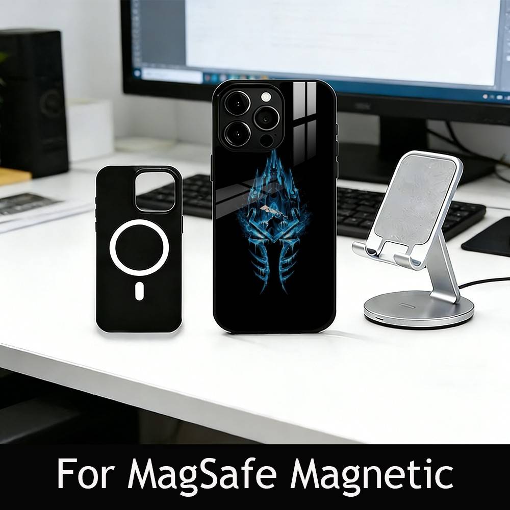 Чехол для телефона W-Warcraft G-Game для iPhone17,16,15,14,13,12,11 Plus,Pro Магнитный Для Magsafe Беспроводная Зарядка