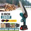 8Inches 288Vf Electric Chain Saw Cordless Chainsaw Woodworking Pruning ChainSaw One-handed Garden Logging Power Tool