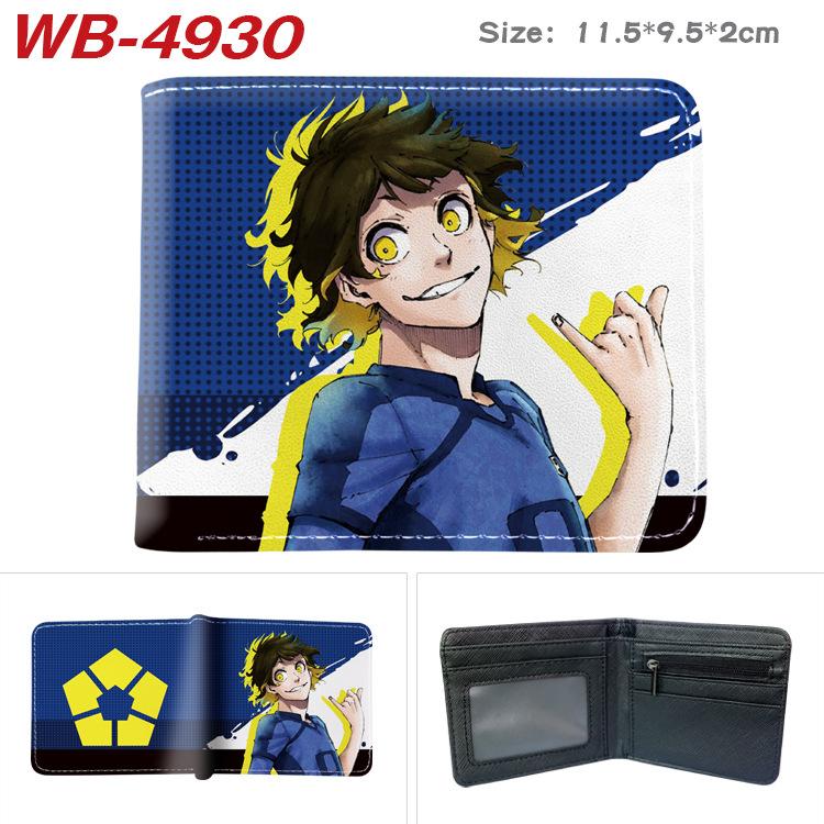 Blue Lock Anime Card Holder Colorful Print Short Wallet Folded Leather Purse 1pcs
