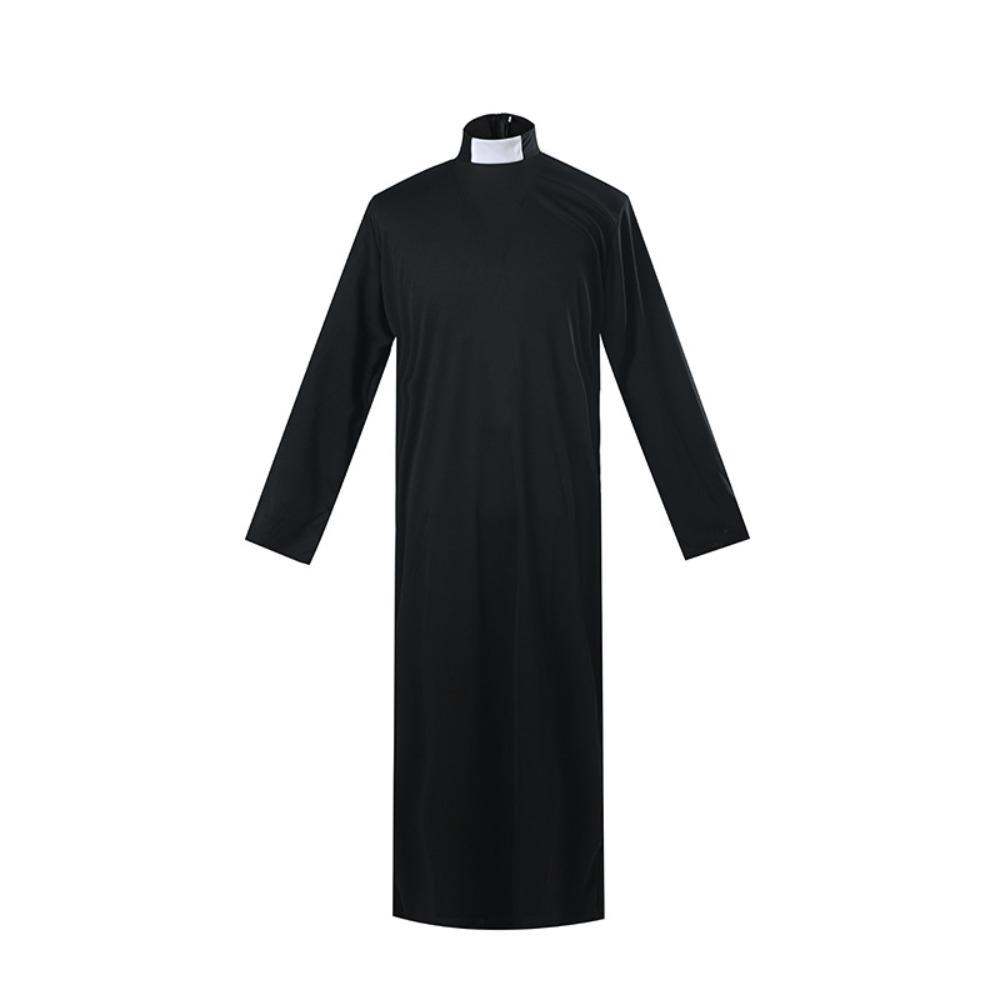 Black Father's Clothing Adult Size Cosplay Costume Gothic Style Nun Costume  Cosplay Events