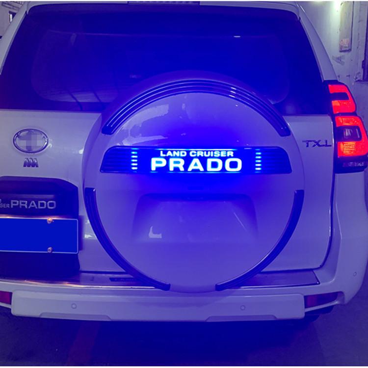Светодиодные огни бампера и подсветка номерного знака для Toyota Prado (10-20 моделей) - Чехол для запасного колеса со светоотражающей полосой и наклейками с буквами