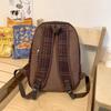 Женский рюкзак в стиле ретро, ​​шерстяной клетчатый школьный рюкзак, школьный рюкзак для девочек