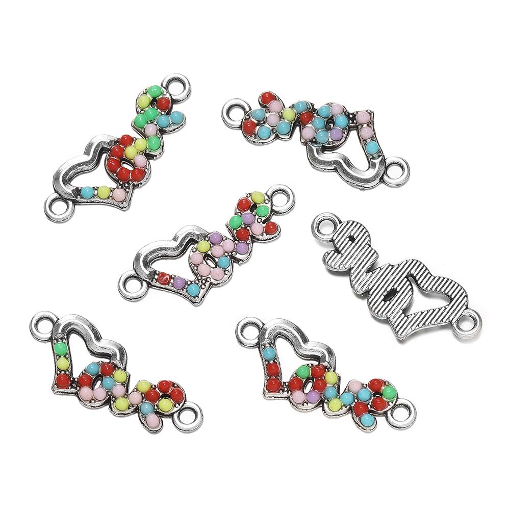 4Pcs Alloy Retro Colored Zircon Drop Oil Pendant Elephant Turtle Pendants For DIY Jewelry Charm Bracelet Handicrafts Accessories